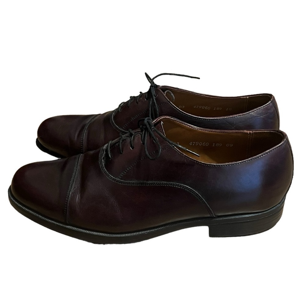 Florsheim Comfortech dark brown leather cap toe Oxford dress shoes